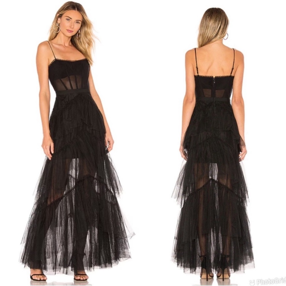 NWT BCBG black Tool corset gown